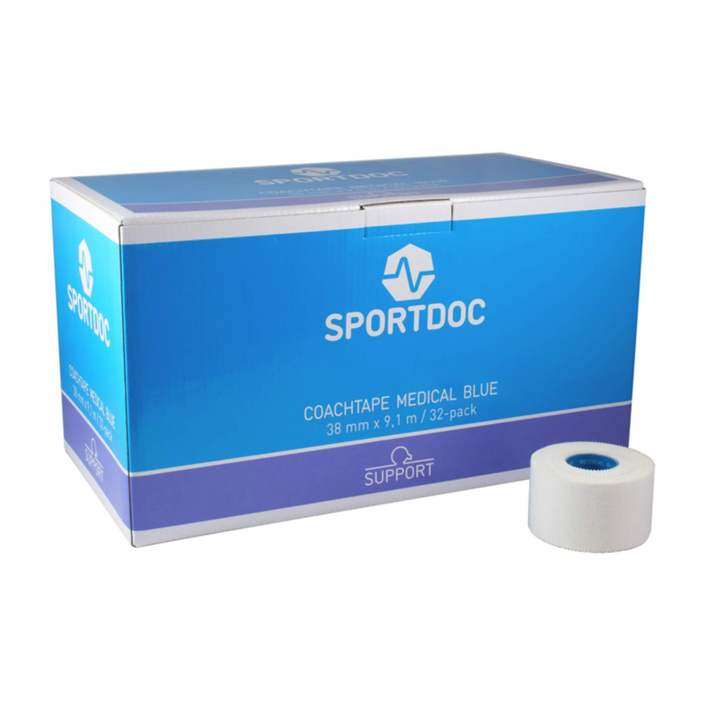 SportDoc Coachtejp (38 mm x 9,1 m) Vit 32-pack